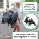 3Dquickclose CS+ Compact Fold Stroller - Grey