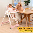 6-in-1 Convertible Baby High Chair - Floral Dust Pink