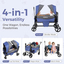 Foldable Stroller Wagon for 2 Kids - Lavender Blue