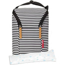 Baby Bottle Bag, Grab & Go, Black/White Stripe