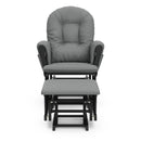 Storkcraft Hoop Infant Nursery Glider and Ottoman, Black and Gray