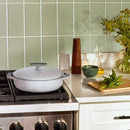 Enameled Cast Iron Braiser with Lid - Charcoal