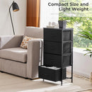 Dresser with 4 Drawers - Black