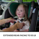 Gold Revolve 360 Extend All-in-One Rotating Convertible Car Seat with SensorSafe- Travertine