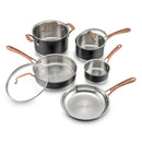 8-Piece Classic Matte Stainless Steel Cookware Set
