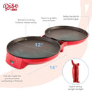 12 inch Pizza Maker and Skillet - Red