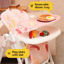 6-in-1 Convertible Baby High Chair - Floral Dust Pink