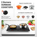 Portable Double Induction Cooktop - Black