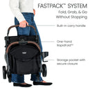 Juniper Compact Stroller, Lightweight Fold-and-Go Design - Raven Black