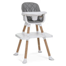 Dream On Me Luna 4 in 1 convertible Highchair, Cool Gray