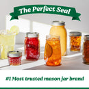 12ct 32oz Smooth Glass Mason Jar with Lid and Band