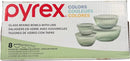 8 Piece Glass Mixing Bowl Set with Lids - Clear