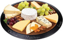 18" Large Acacia Wood Lazy Susan with Chalkboard Edge