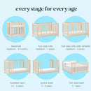 Colby GROW 6-in-1 Convertible Bassinet to Crib - Washed Natural