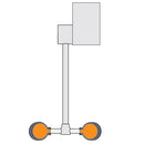 Guardian G1778LH Eye/Face Wash, Wall Mounted Swing-Down