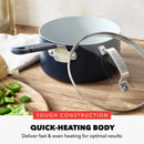 2.54qt Ceramic Nonstick Aluminum Sauce Pan With Lid