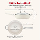Hard-Anodized Ceramic Induction Nonstick Saute Pan - Porcelain