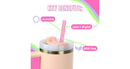 Glitter Water Bottle Straws - Pink