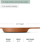12” Enameled Cast Iron Skillet - Rust
