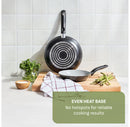 Simply Cook 10.5" Ceramic Nonstick Fry Pan with Lid - Black