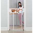 Extra Tall Easy Step Metal Walk Through Baby Gate - White