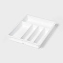 Plastic Expandable Utensil Drawer Organizer - White