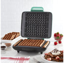 No-Drip Nonstick Waffle Maker - Aqua