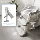 Potty Training Seat with 2 Step Ladder - Gray