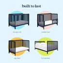 Colby 4-in-1 Low-profile Convertible Crib - Navy