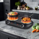 Double Burner Electric Cooktop - Black