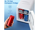 Mini Fridge with LED Mirror - White
