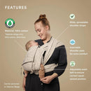 Half-Buckle Baby Carrier Grey Melange