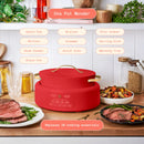 10-in-1 6 Qt Electric Multi-Cooker - Tomato Red