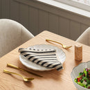 4-Pack Striped Napkins - Khaki/Black