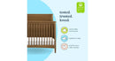Frem 4-in-1 Convertible Crib - Walnut