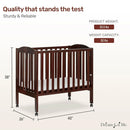 Portable Folding Crib - Brown