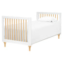 Lolly 4 in 1 Convertible Mini Crib and Twin Bed with Toddler Bed Conversion Kit - white/natural