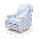Crewe Recliner and Swivel Glider - Performance Fog Chatham Stripe Eco-Weave