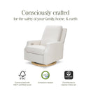 Crewe Electronic Swivel Glider Recliner in Fog Chatham Stripe