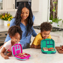 Kids' Bento-Style Lunch Box - Fuchsia/Teal