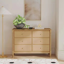 Jenny Lind Spindle 6-Drawer Dresser - Honey