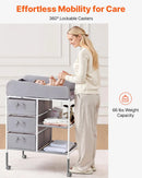 Adjustable Height Baby Changing Table - Gray