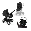 Eos and Aton G Swivel Travel System - Moon Black (Black Frame)