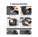 Expandable Vacuum Seal Travel Backpack - Black
