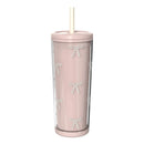 Zak Designs 25 fl oz SAN Straw Tumbler Rose Quartz Bowtique
