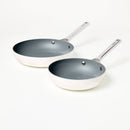 Nonstick Ceramic Coated Aluminum Frypan Set - 8" & 10"