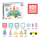Magnetic Tile Building Set - 101 Pieces