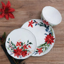 Merry Poinsettia 12-Piece Dinnerware Set - Multi