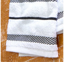 Kitchen Towels 4-Pack Set - Matte Black/White
