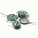9-Piece Ceramic Nonstick Cookware Set in Sage - Green